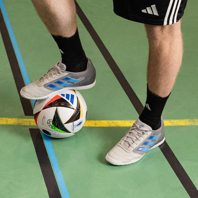 ZAALVOETBALSCHOENEN VOOR VOLWASSENEN SUPER SALA GRIJS WIT