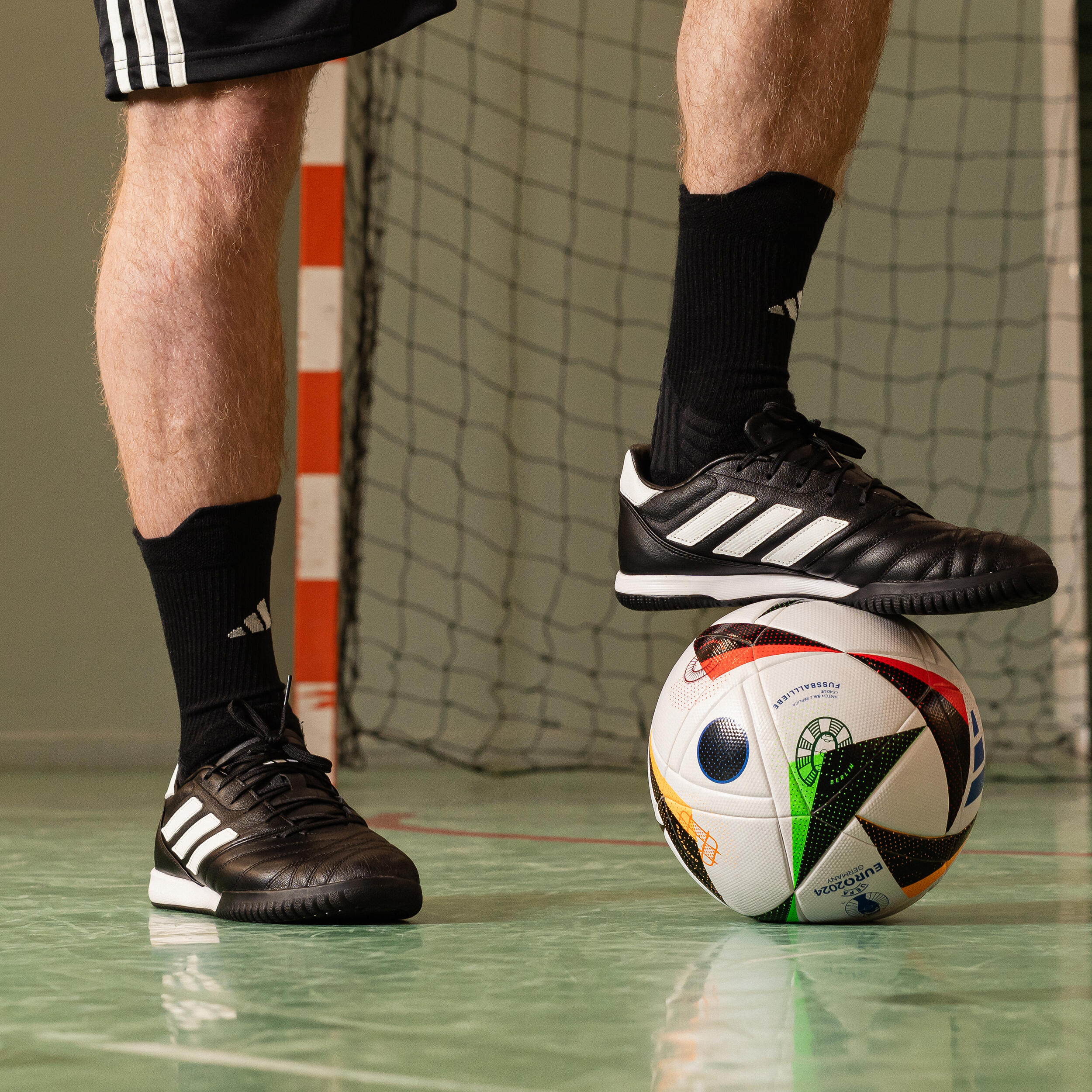 Damen Herren Hallenschuhe Futsal ADIDAS Copa Gloro schwarz ADIDAS Decathlon