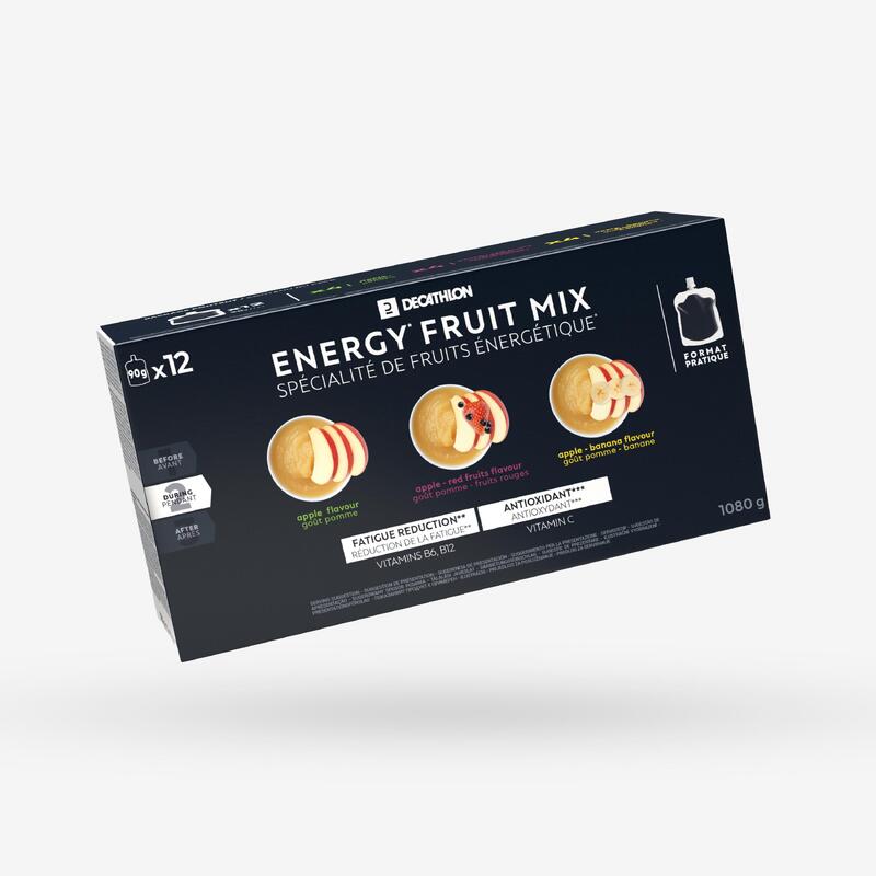 Energy-Fruchtmus 12 × 90 g Apfel / Apfel-Banane / Apfel-Rote-Früchte