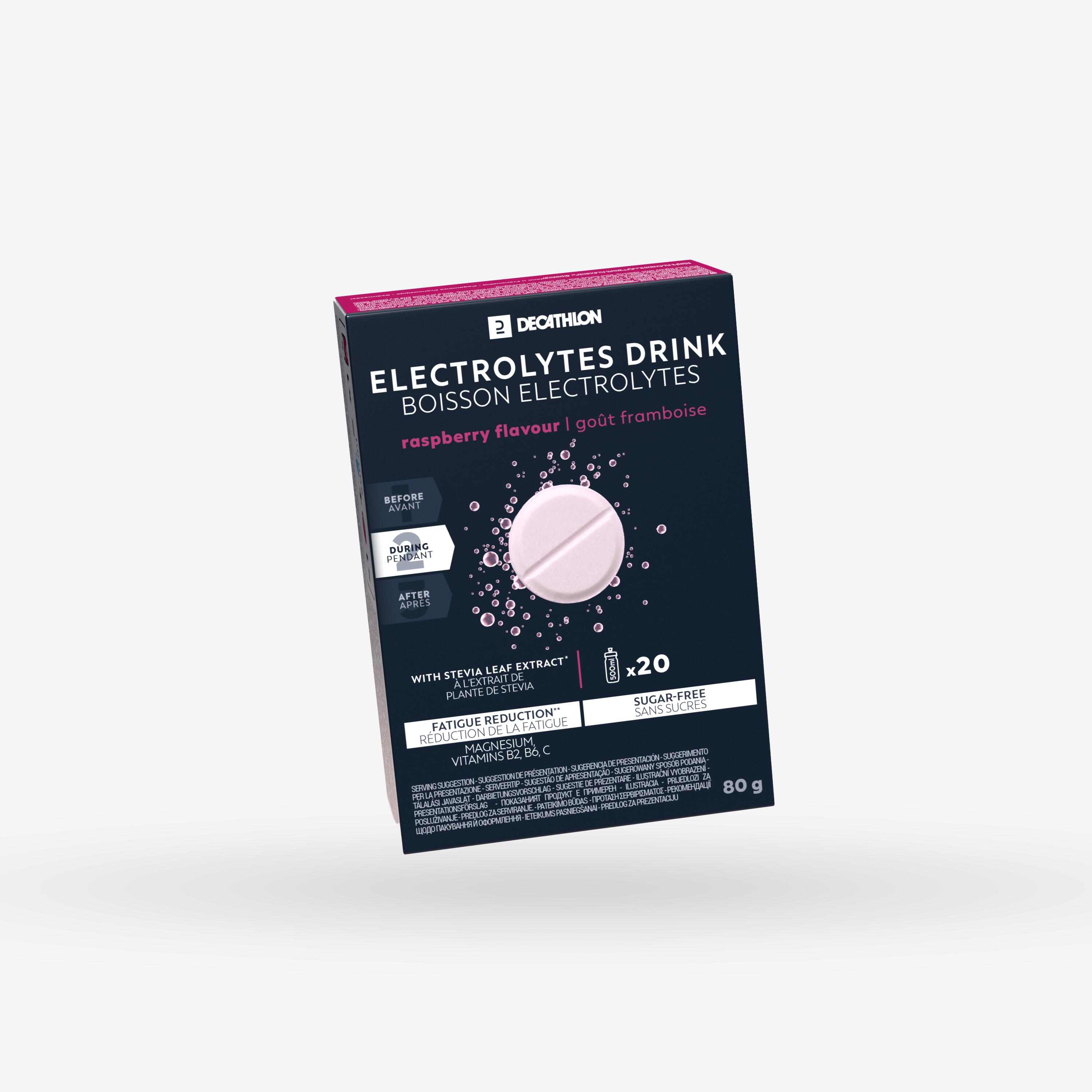 SUGAR-FREE ELECTROLYTES DRINK FIZZY TABLETS - MIXED BERRIES 20X4G 1/4