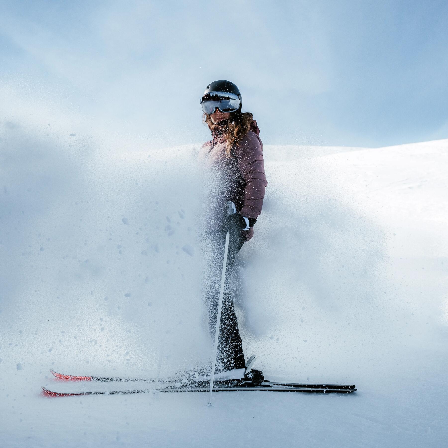 Fille ski de piste jet de neige Decathlon