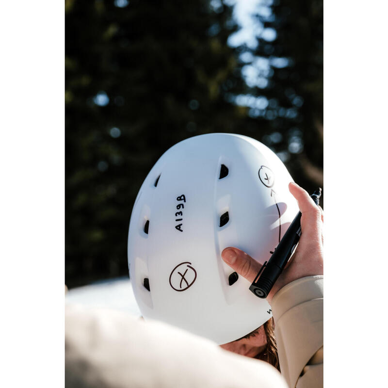 Capacete de ski com viseira adulto - PST 550 cinzento escuro