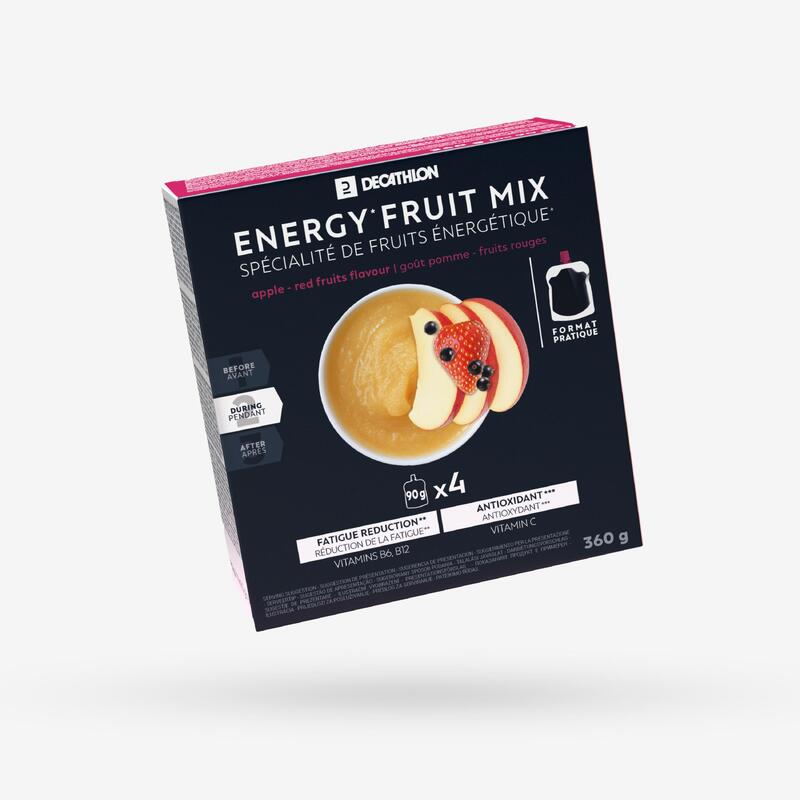 Spécialité de fruits énergétique pomme et fruits rouges 4 x 90g