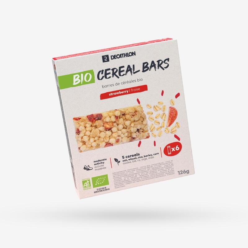 BARRA DE CEREAIS BIO MORANGO 6x21g