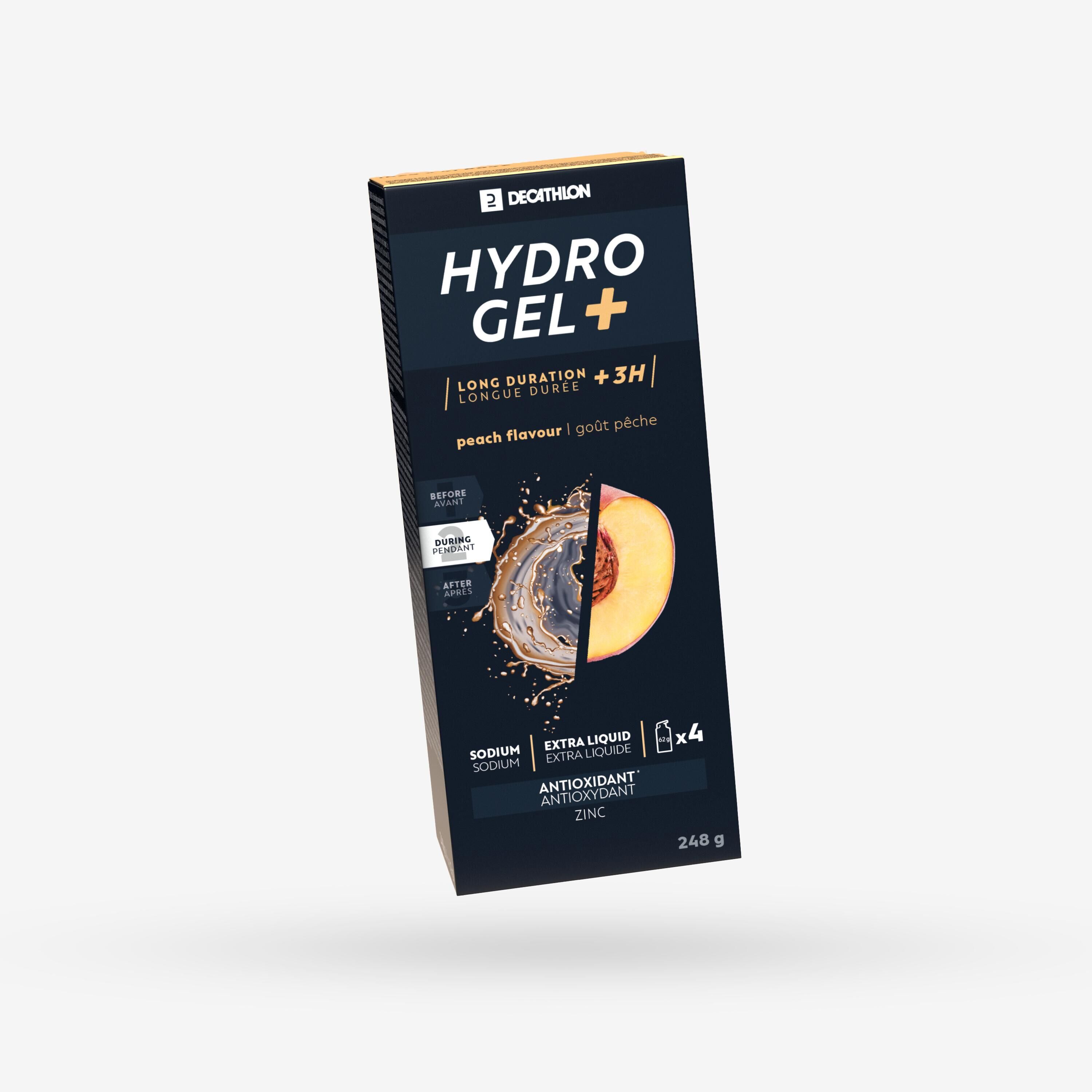 DECATHLON HYDROGEL energy gel - peach 4x62g