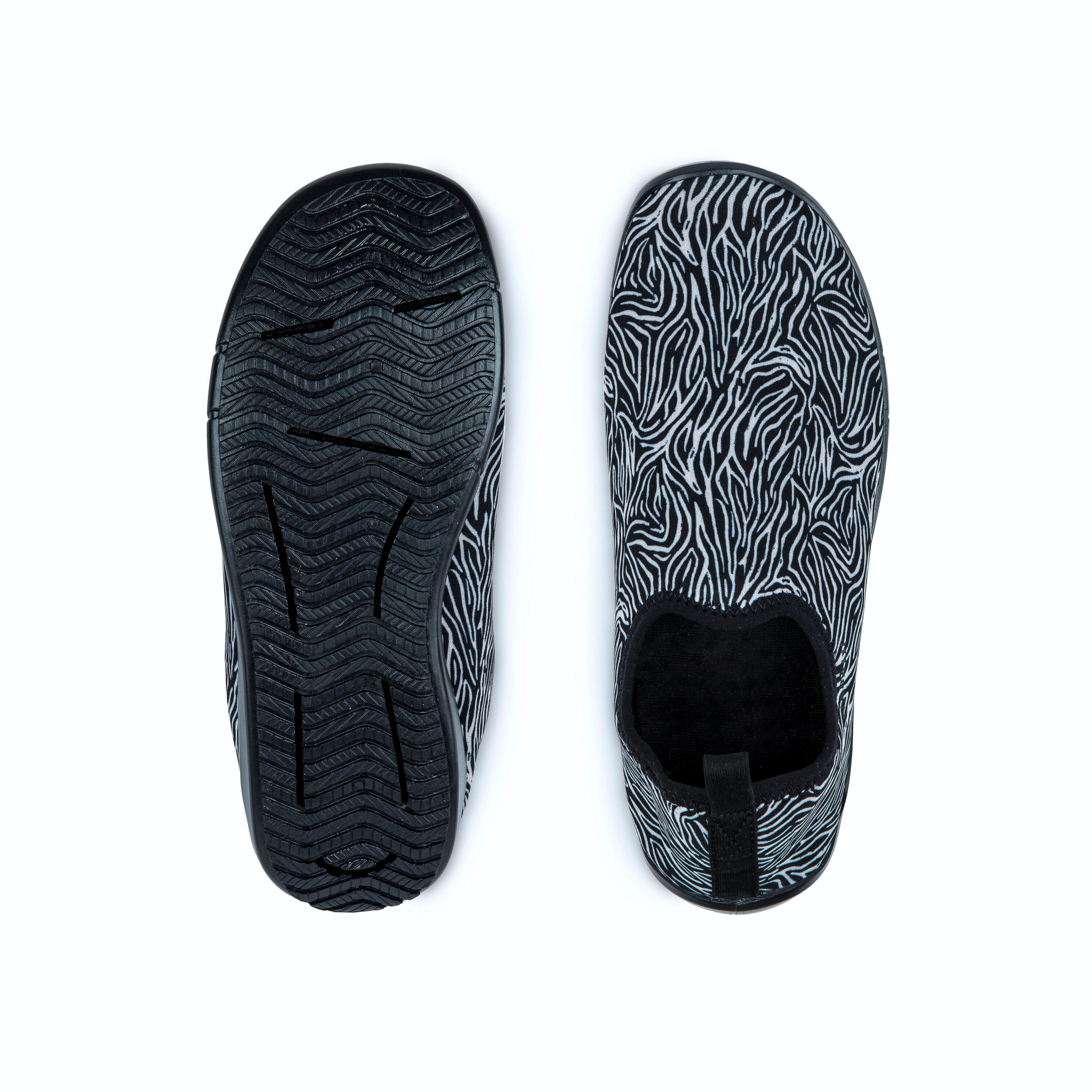 Scarpe acquatiche acquagym GYMSHOE nero-beige NABAIJI Decathlon