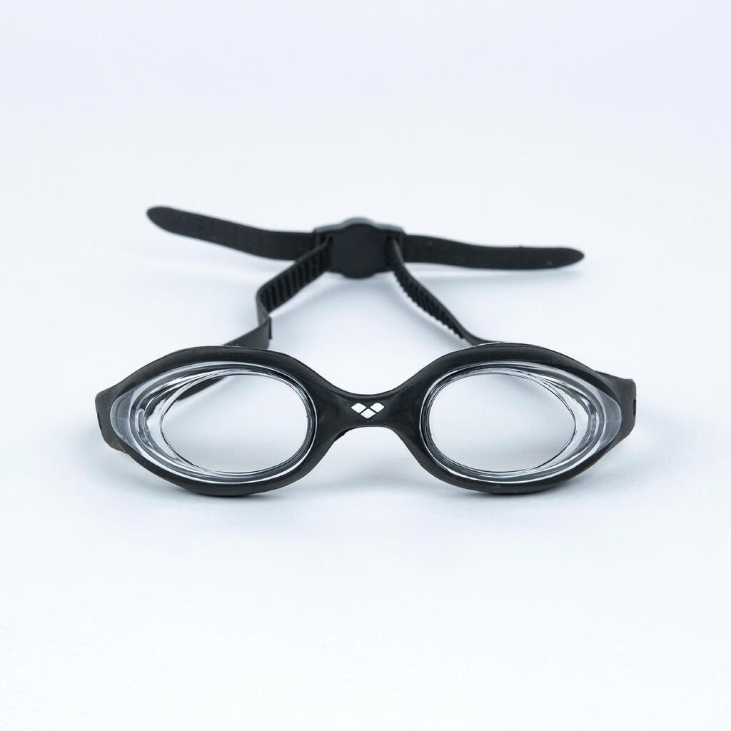 Plavecké okuliare pre dospelých ARENA SPIDER s čírymi očnicami čierne