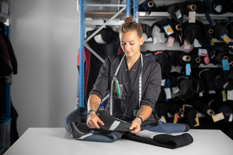 RÉPARATION D'UN MANCHON SIMPLE SUR UNE COMBINAISON EN NEOPRENE