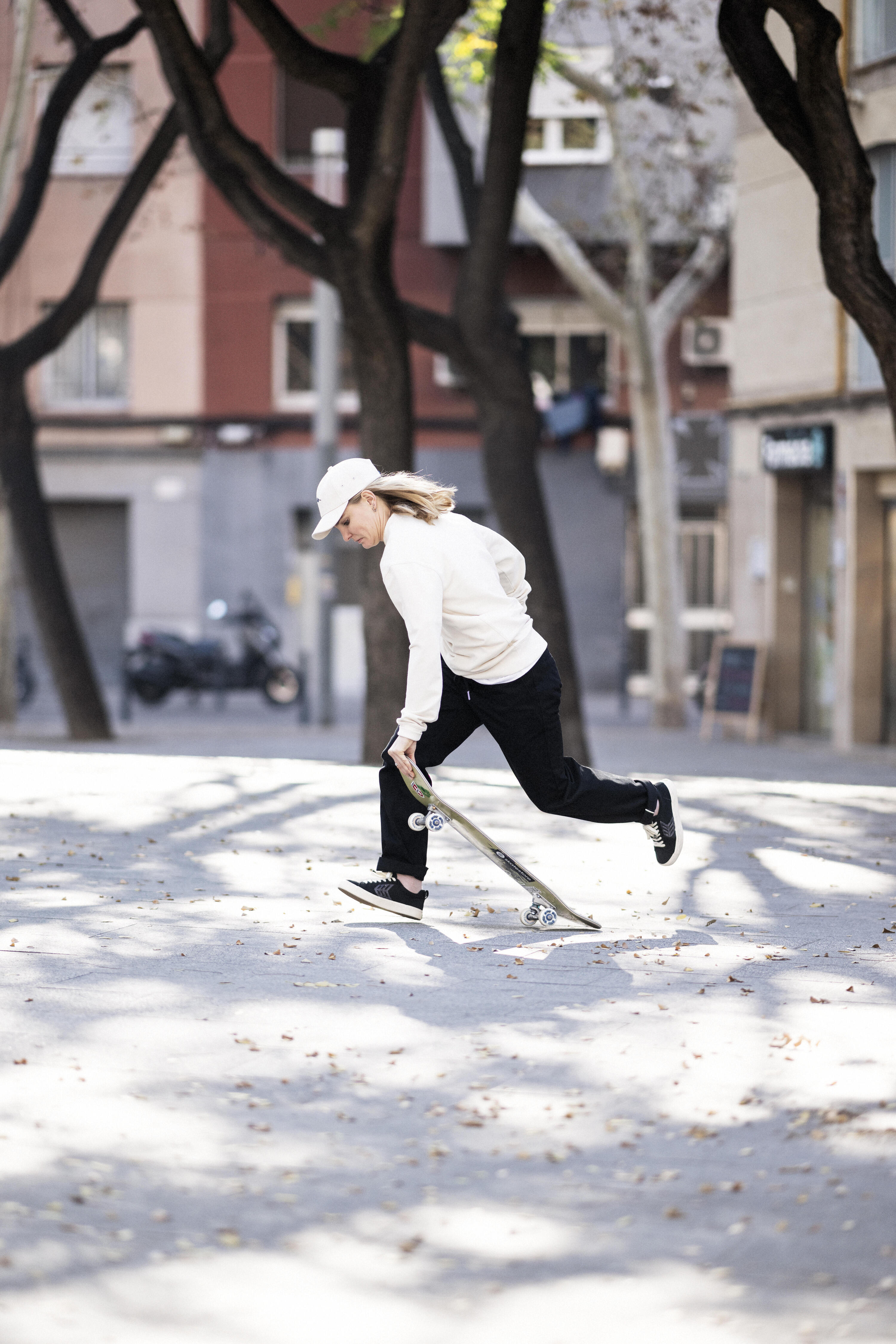 Bluza skaterska z kolekcji Roos Zwetsloot, beżowa, niebarwiona 14/16
