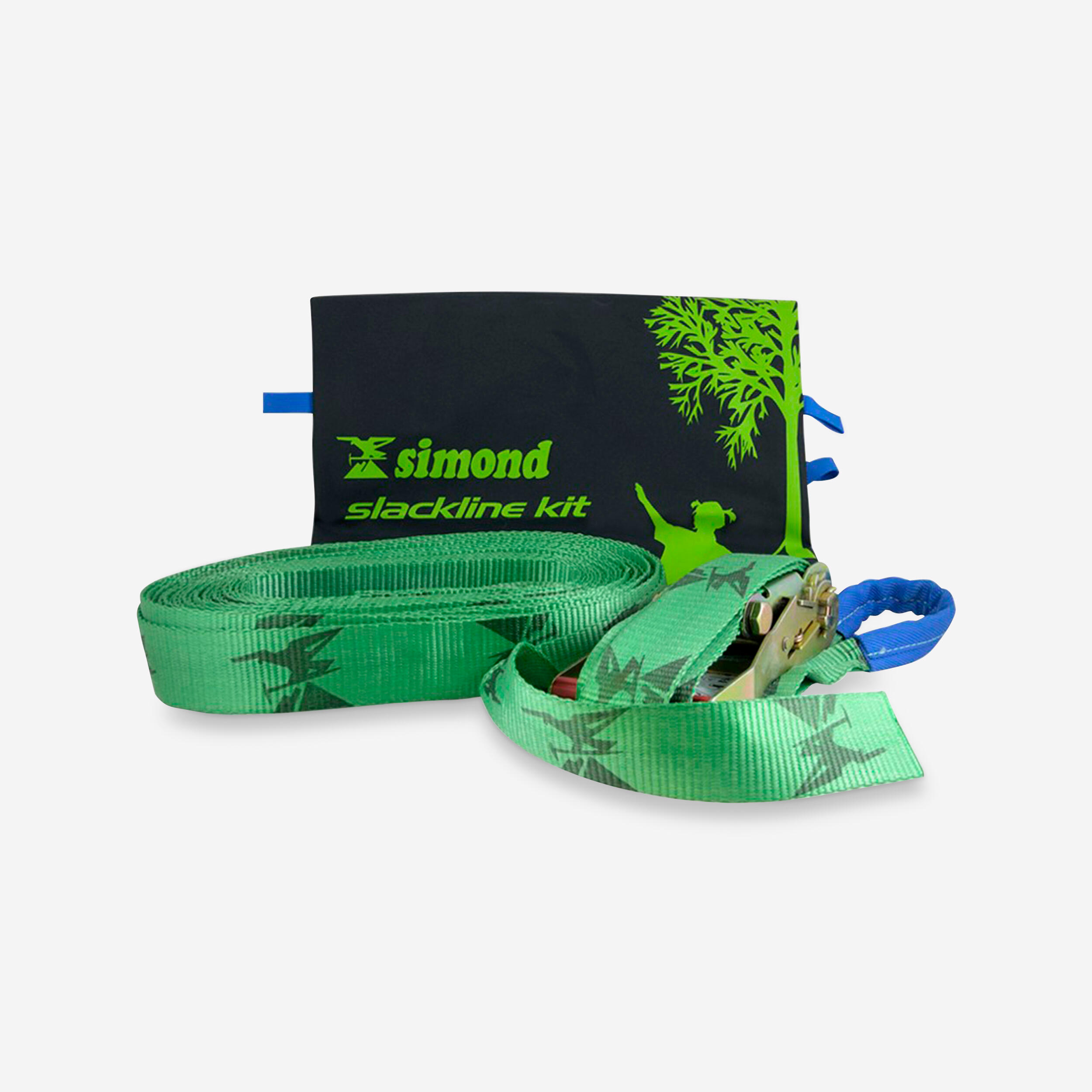 SLACKLINE VERDE DI 15 METRI