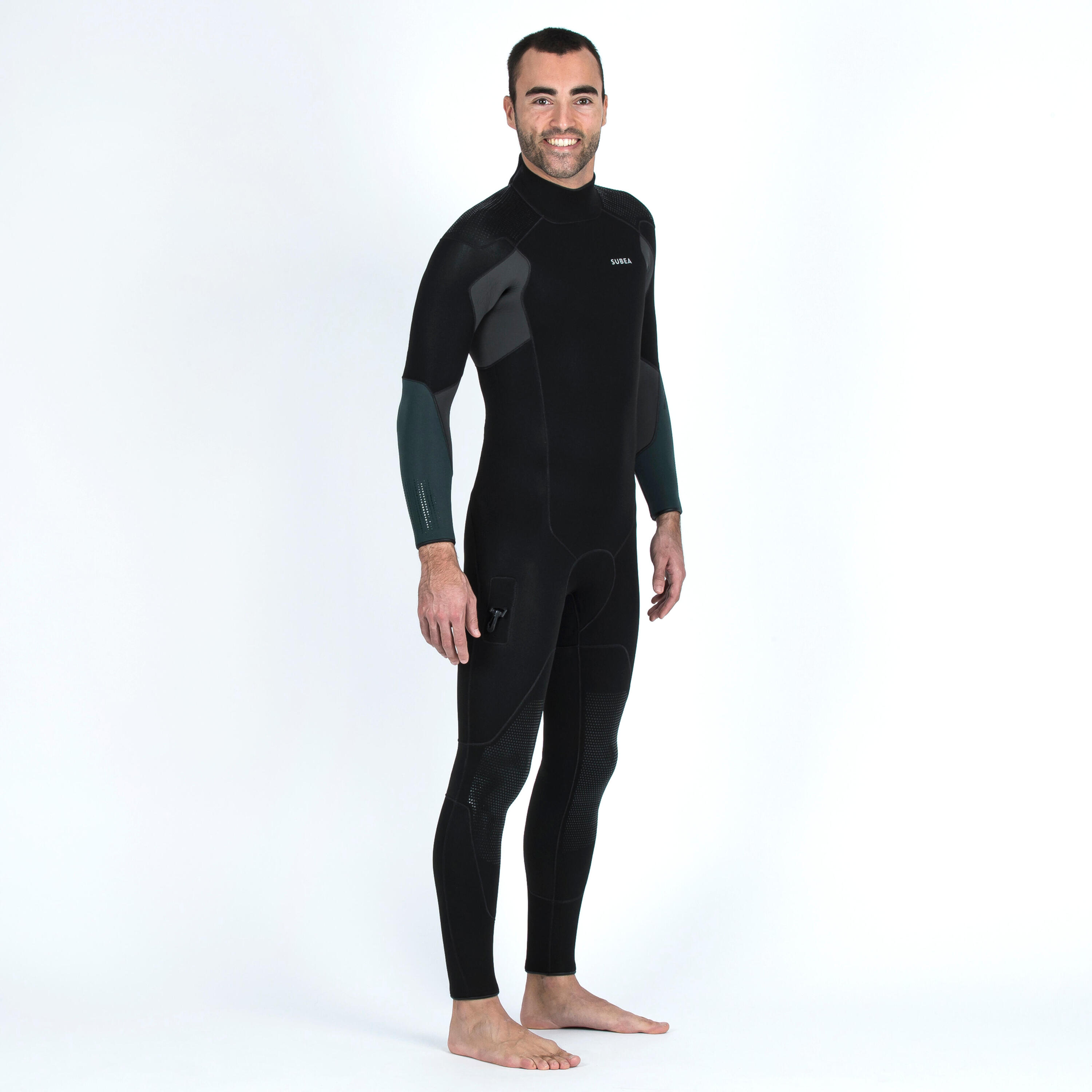 Muta subacquea uomo 900 5 mm nero-verde 2/12