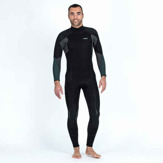 
      Men's scuba diving 5 mm neoprene wetsuit SCD 900 black khaki
  