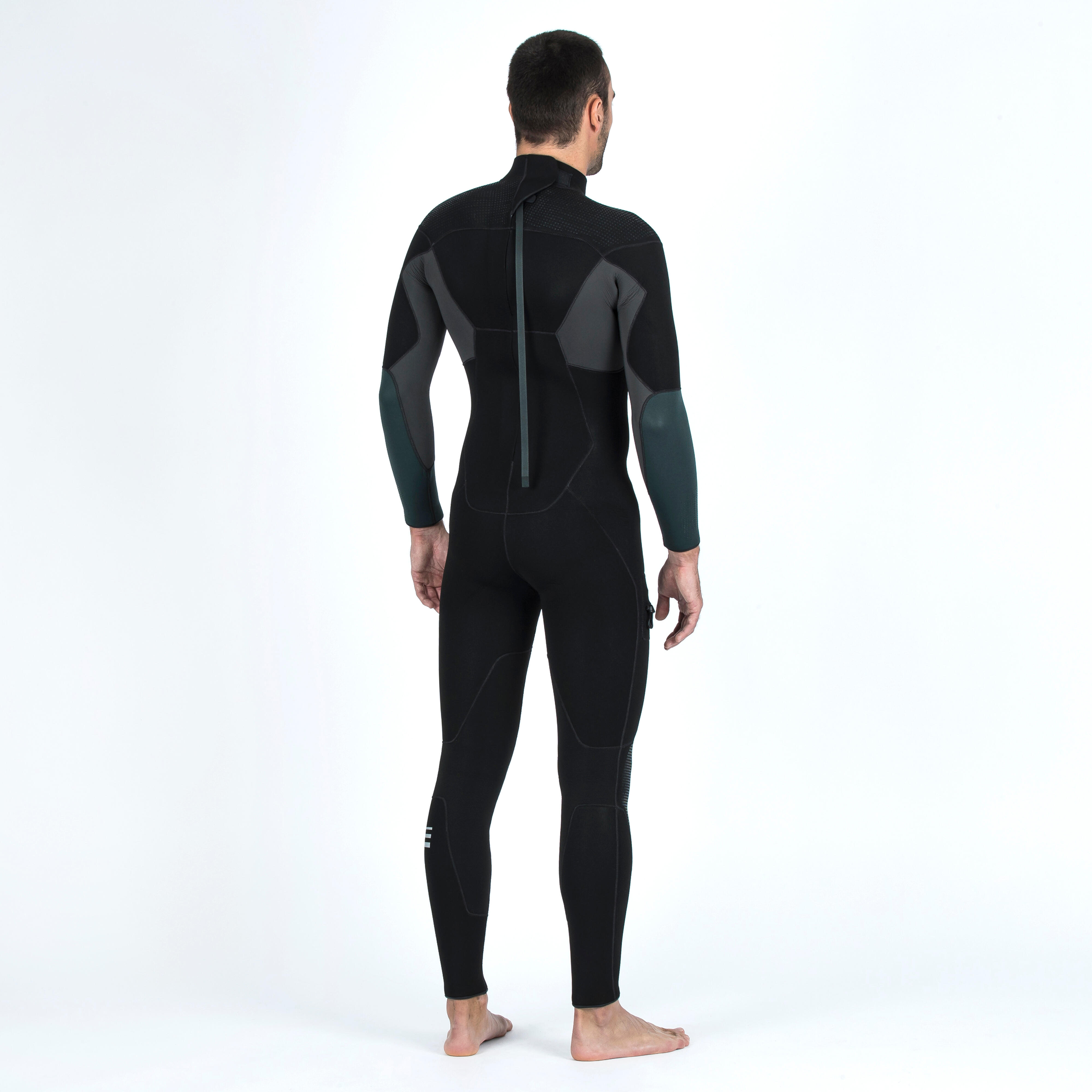 Traje Submarinismo Botella SCD 900 Hombre Negro Caqui Neopreno 5 mm Decathlon