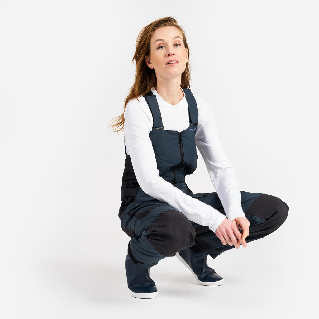 Pantalone za jedrenje 500 ženske - tamnosive