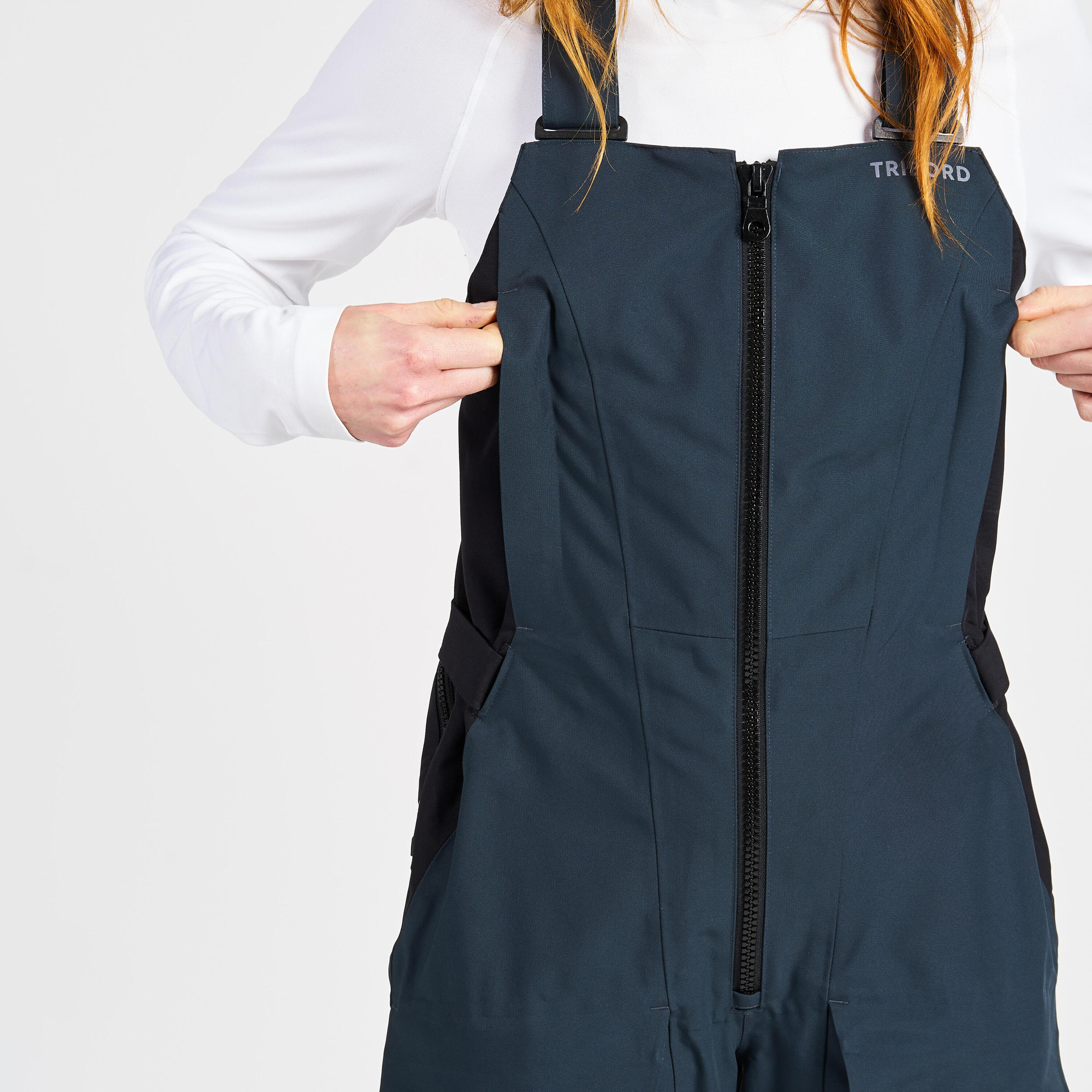 Salopette de quart voile femme - salopette 500 grise foncé 8/13