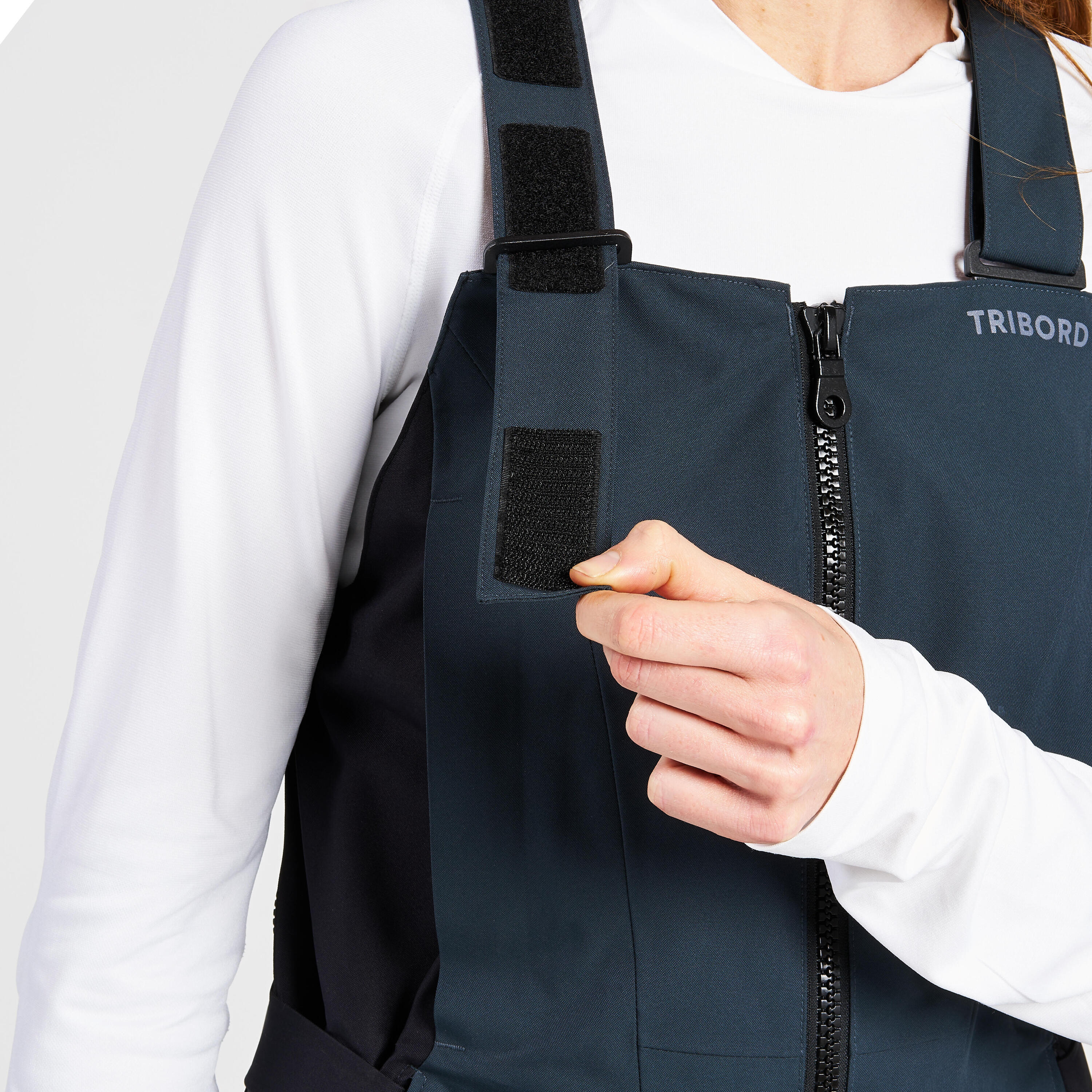 Salopette de quart voile femme - salopette 500 grise foncé 6/13