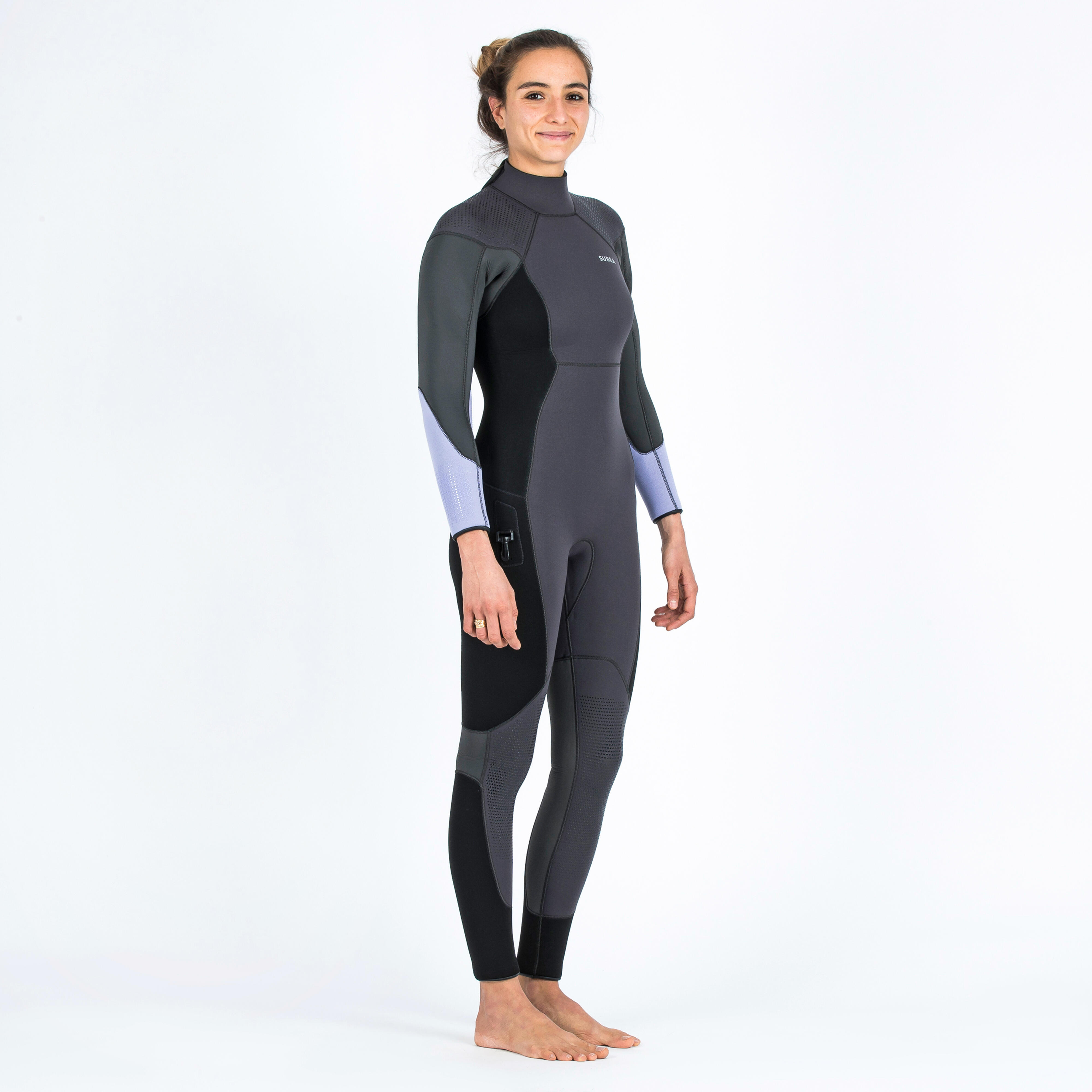 SCD 900 Women's neoprene tank wetsuit 5 mm Black Lilac