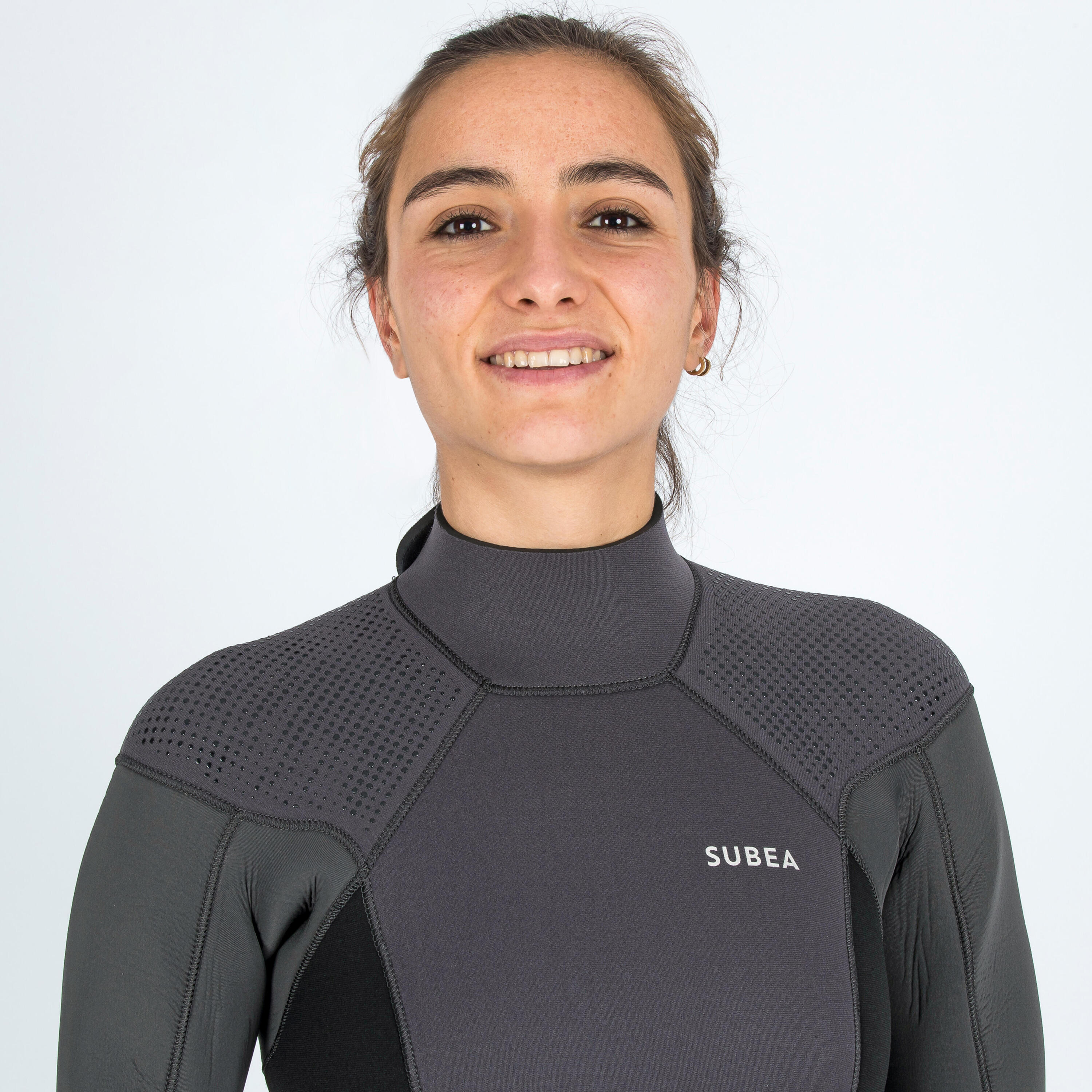 Women's scuba diving 5 mm neoprene wetsuit SCD 500 Lilac black 11/12