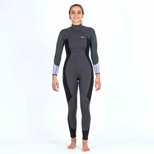 
      Sieviešu neoprēna hidrotērps niršanai ar akvalangu “SCD 500”, 5 mm, melns/ceriņu
  