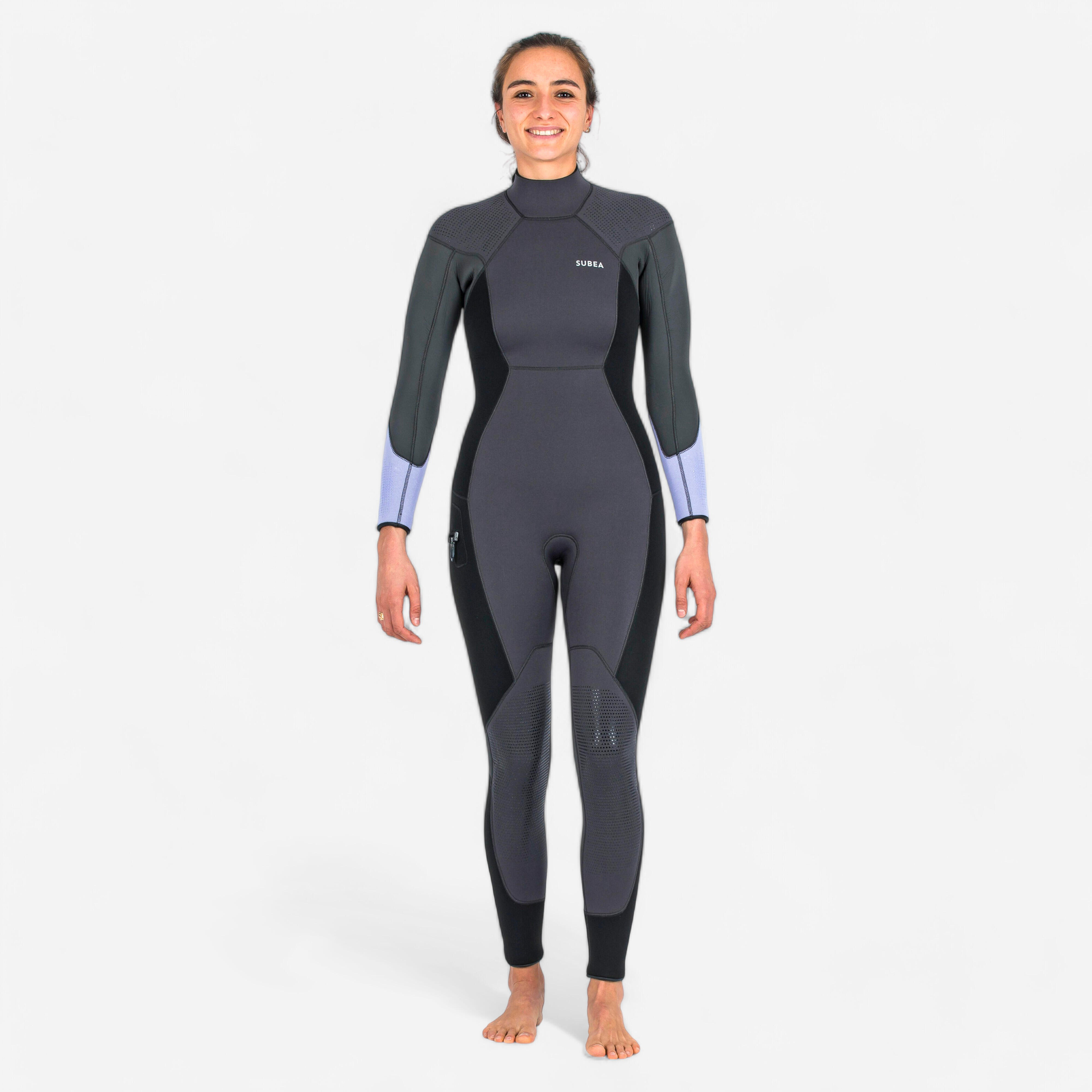 Subea - Combinaison Néoprène De Plongée Bouteille Scd 900 Femme 5 Mm Noir Lilas - Combinaison Néoprène - Snorkeling Plongee Chasse Ss Apnee - - 38 S - Decathlon