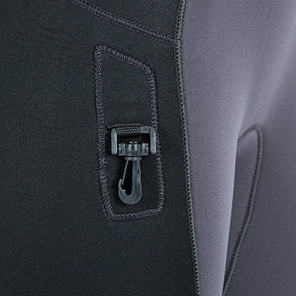 Moteriškas nardymo kostiumas iš neopreno „900 SCD“, 5 mm, alyvinis, juodas