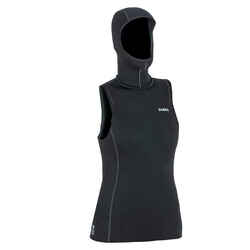 Diving top with hood 3/2 mm neoprene - Black/Grey