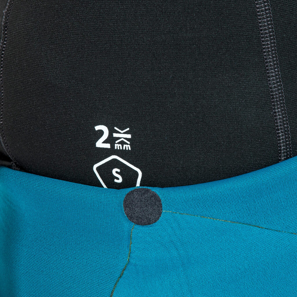 Viršutinė nardymo kostiumo dalis su gobtuvu, iš 3/2 mm storio neopreno, juoda