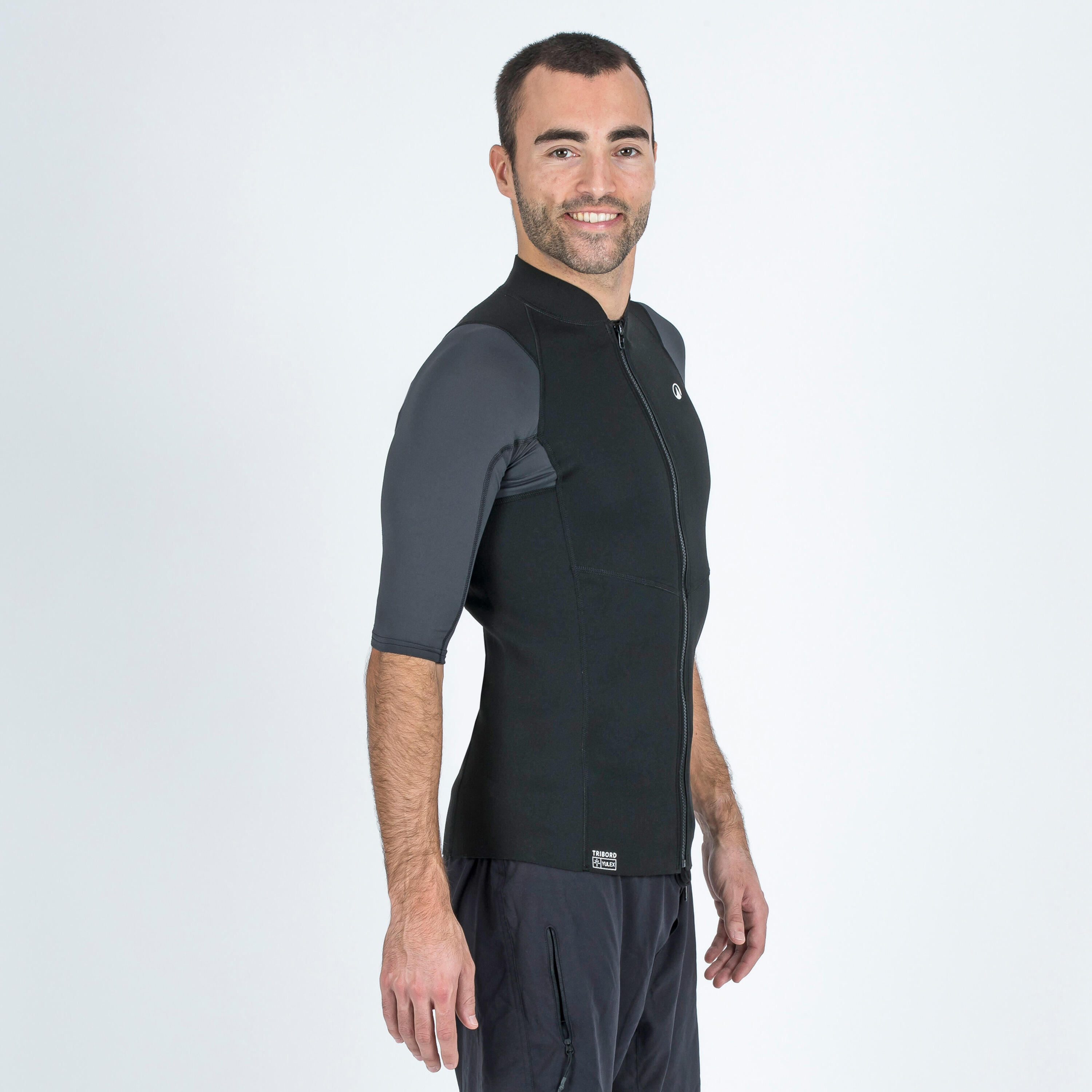 Maglia anti-UV uomo YULEX 100 1,5 mm nera 2/14