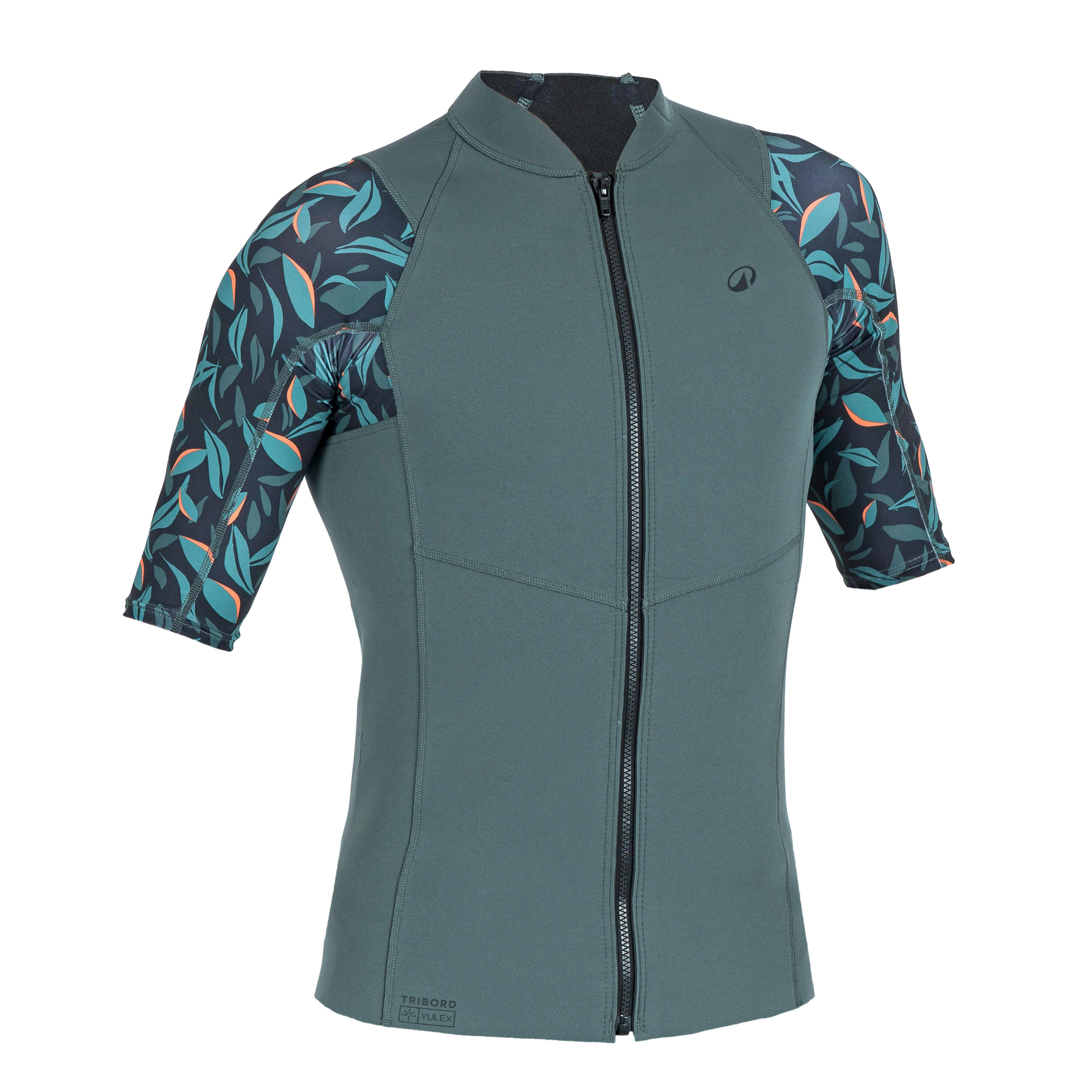 Men's short sleeve UV-protection top yulex100 1.5mm - awake flowers graphics 10/10