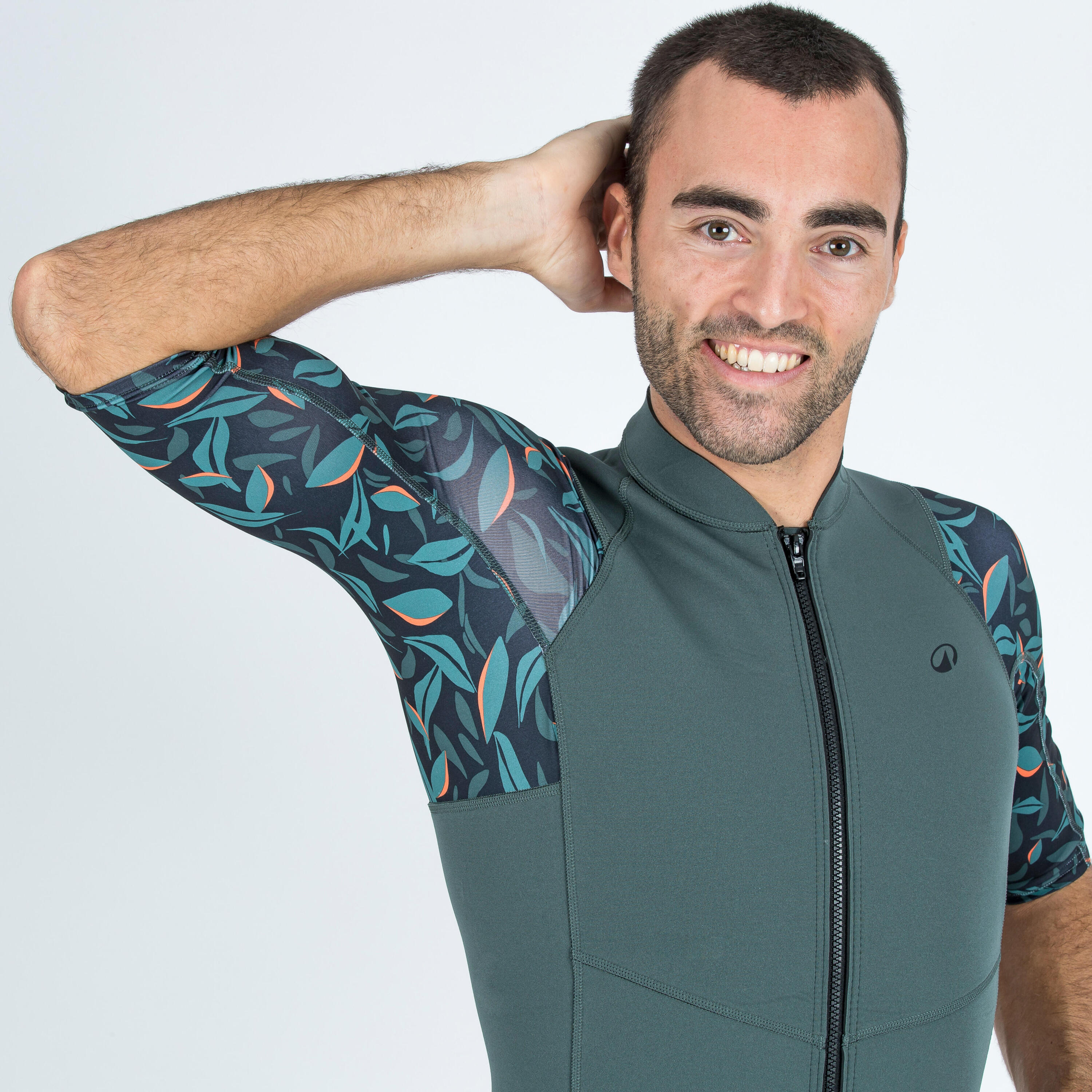 Men's short sleeve UV-protection top yulex100 1.5mm - awake flowers graphics 7/10