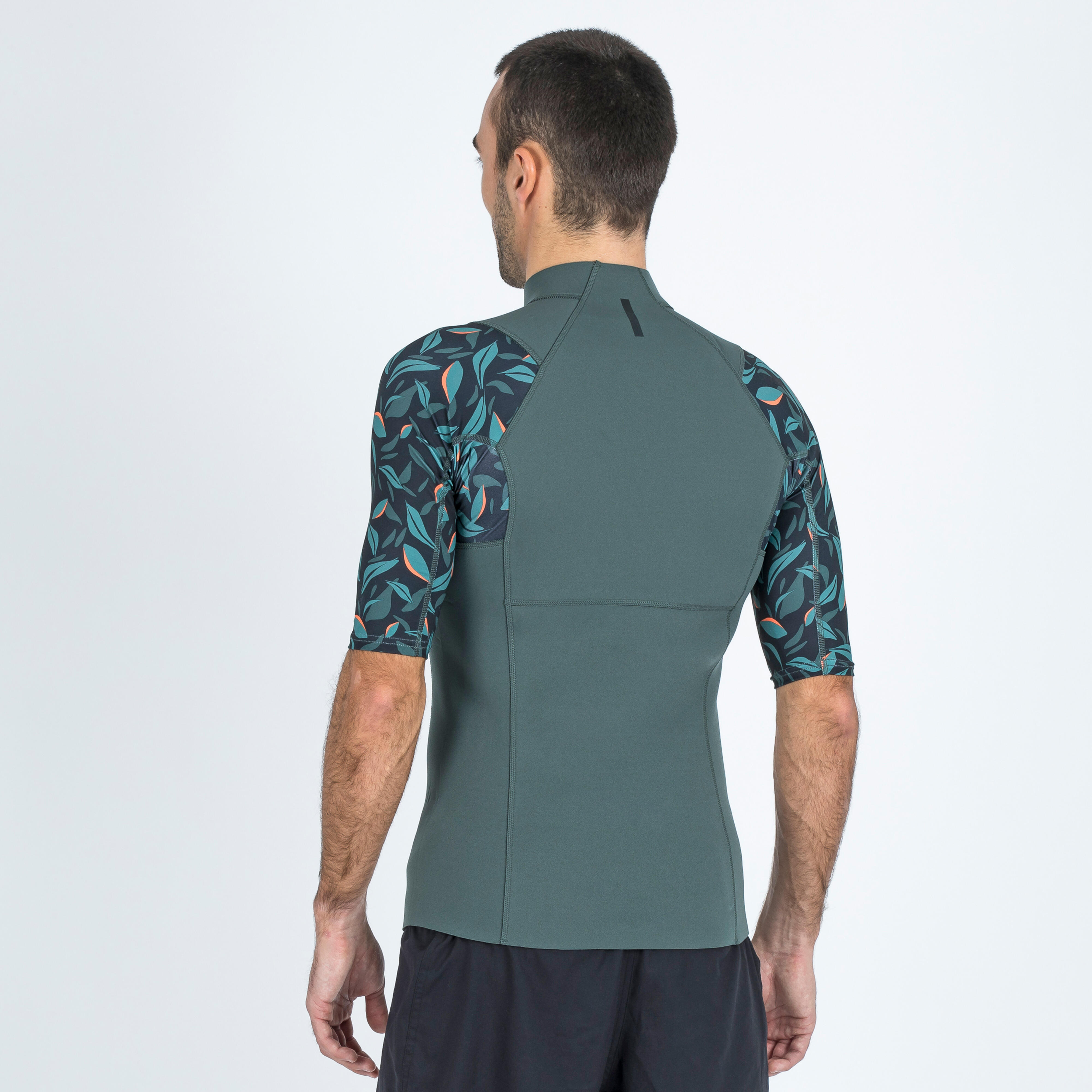 DECATHLON Pánsky anti-UV neoprénový top s krátkym rukávom yulex100, 1,5 mm, s potlačou S · záber 4