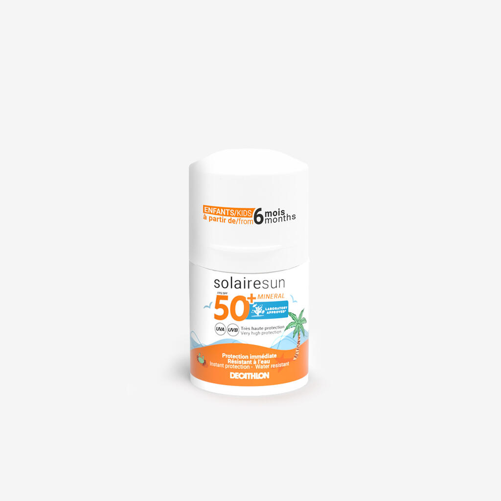 Laste päikesekreem SPF 50+ Mineral rull-aplikaatoriga, 50 ml