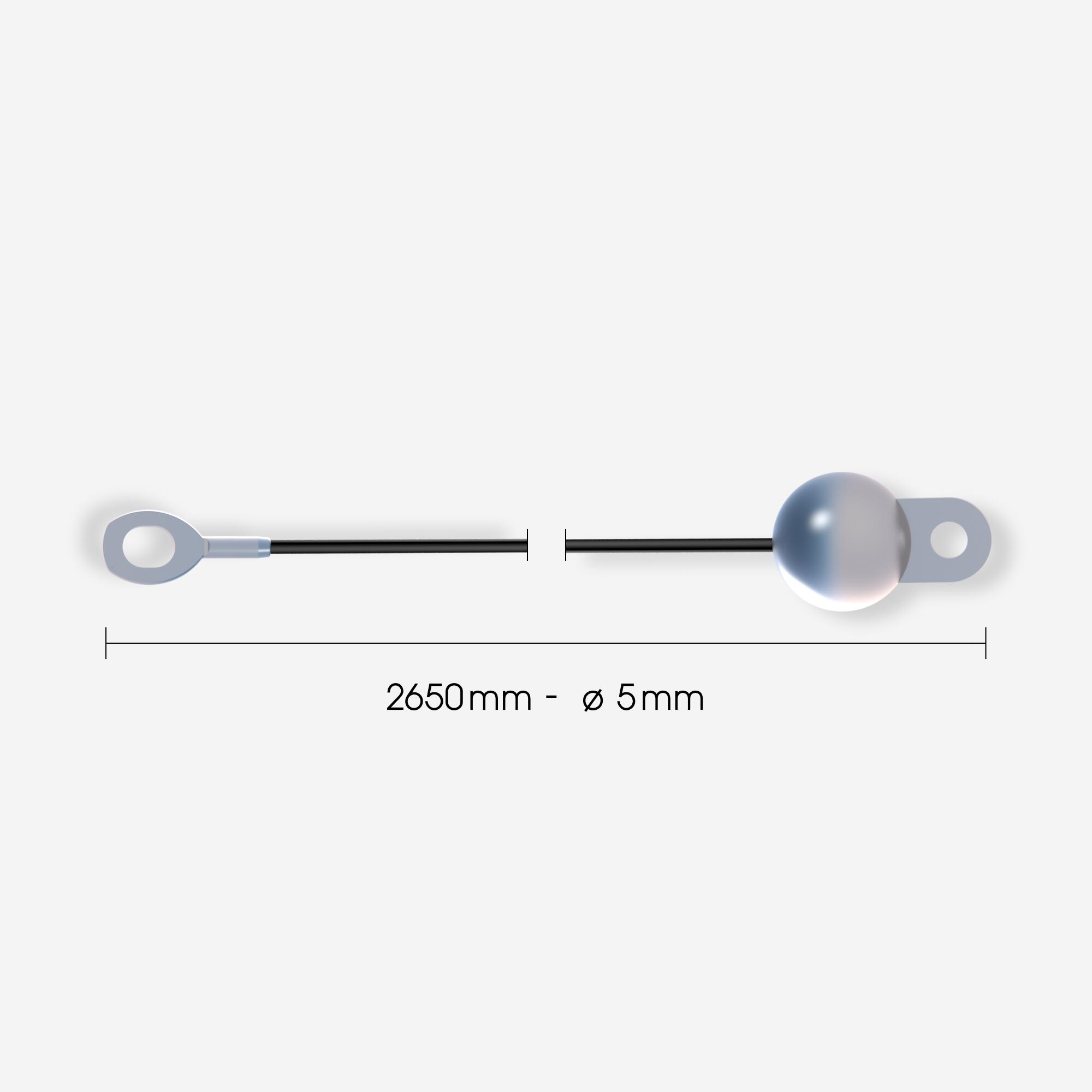 Cabo inferior l2650mm 5mm - para power rack de musculação 900