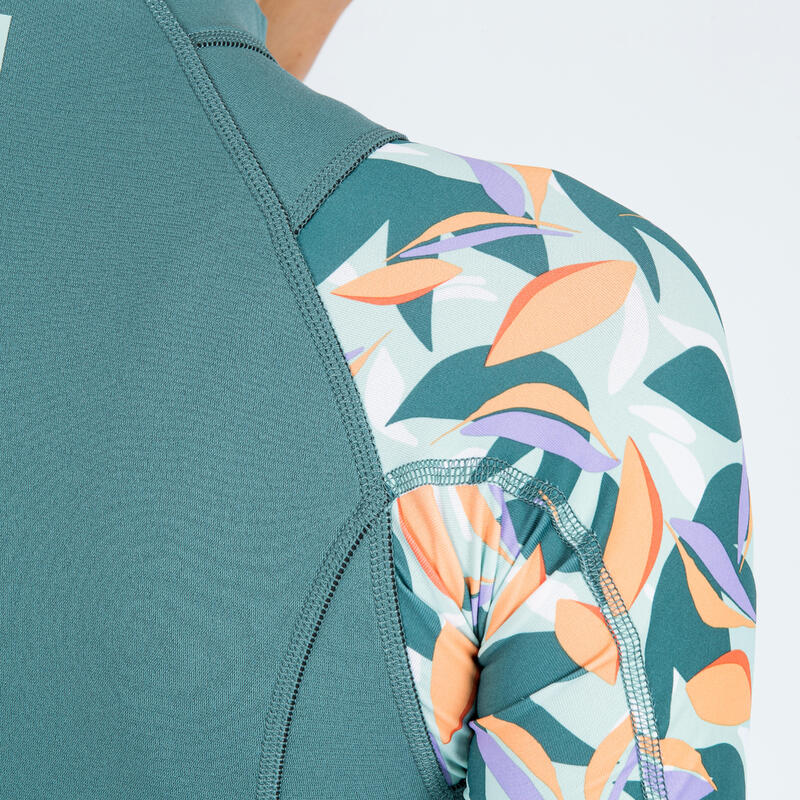 Tricou Yulex anti-UV snorkeling 100 1,5mm Print Floral Awake Damă