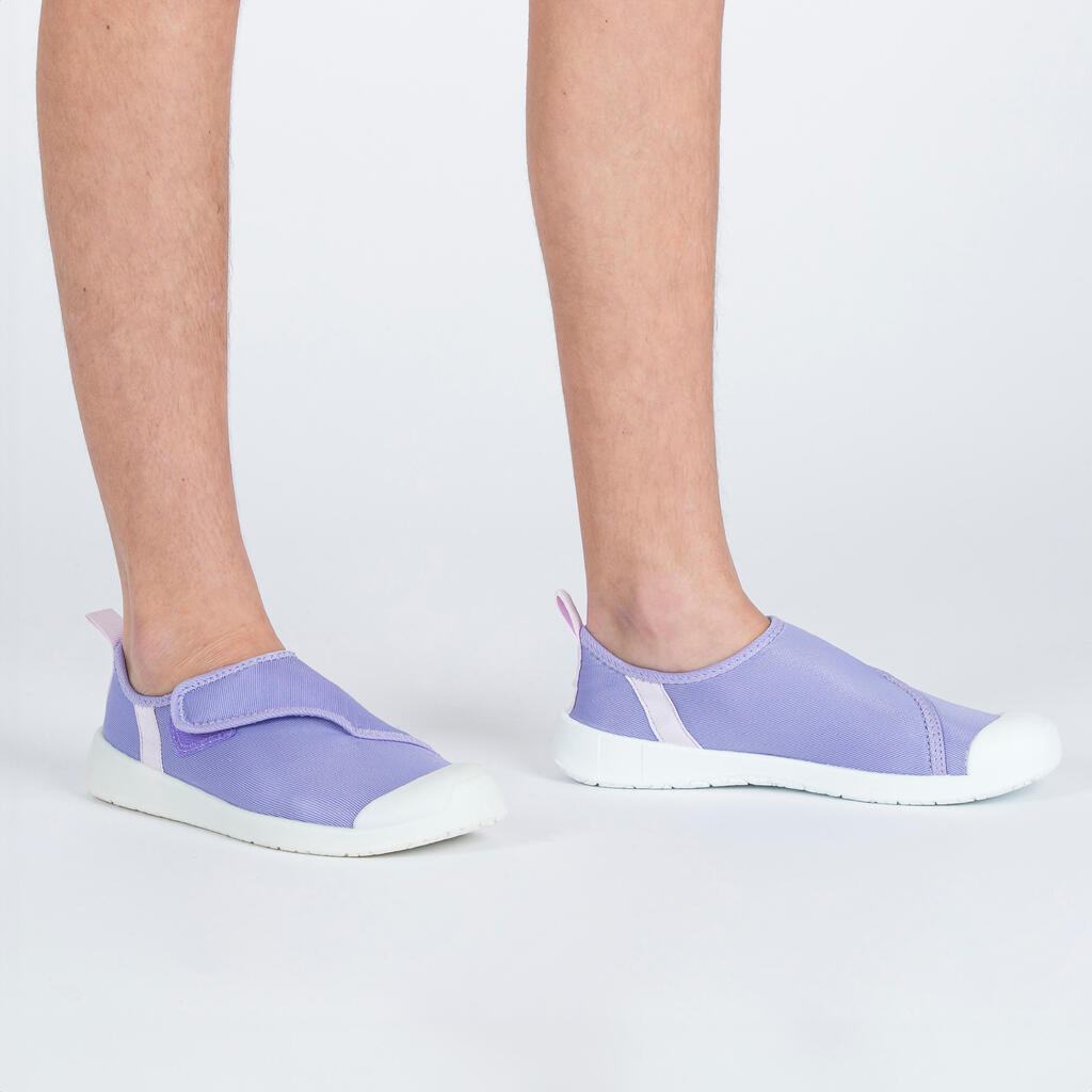 Chaussures aquatiques avec scratch Enfant - Aquashoes 120 abricot
