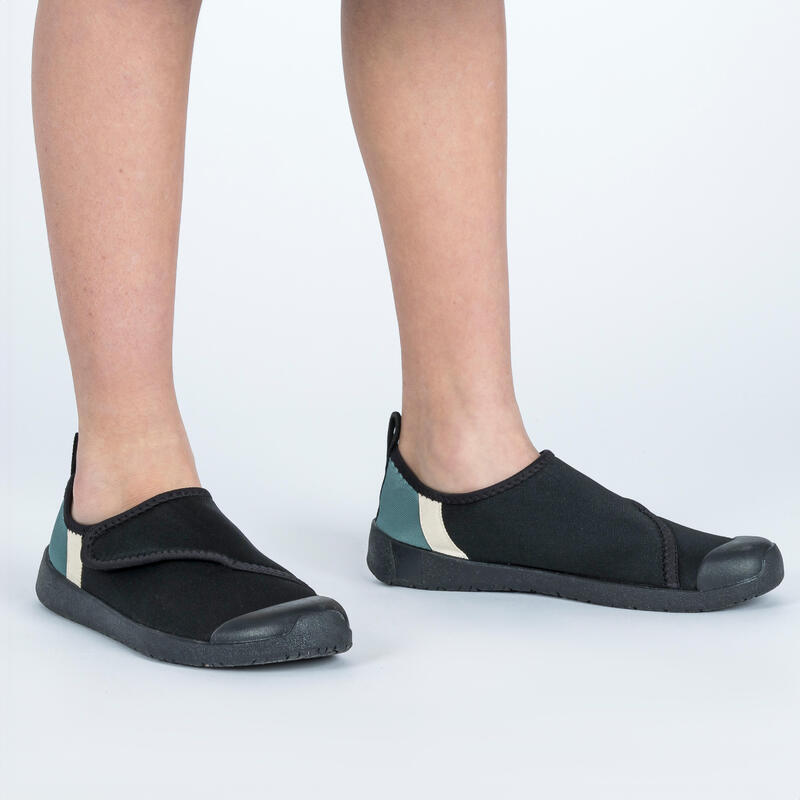 Chaussures aquatiques avec scratch Enfant - Aquashoes 120 - Noir