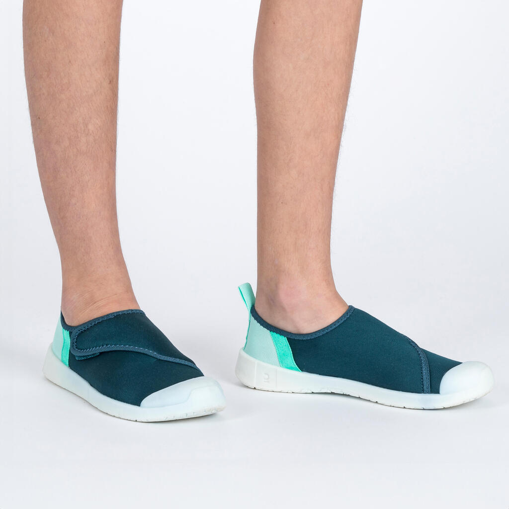 Chaussures aquatiques avec scratch Enfant - Aquashoes 120 abricot