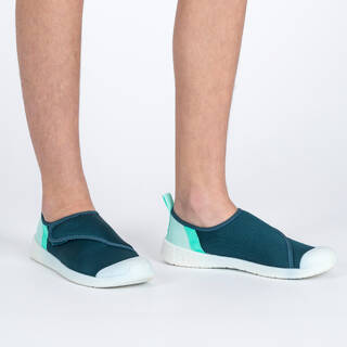 Kids’ water shoes with rip-tab, Aquashoes 120 lagoon