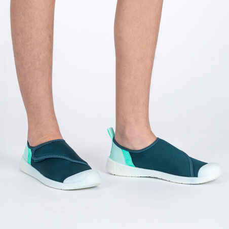 Kids’ water shoes with rip-tab - Aquashoes 120 lagoon