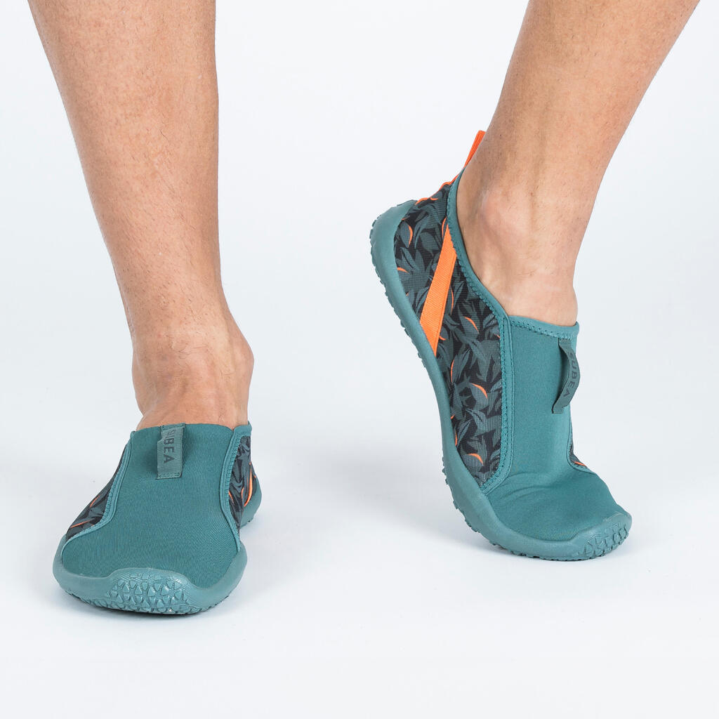 Chaussures aquatiques élastiques Adulte - aquashoes 120 awake Leaf orange