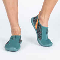 Adult's elasticated water shoes - Aquashoes 120 Awake Leaf orange
