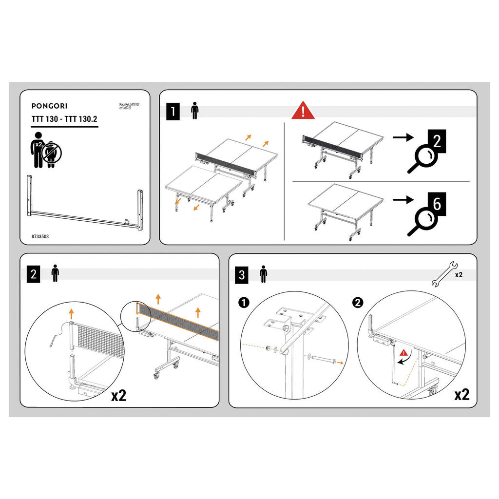 Net-Side H Foot for a TTT130 and TTT130.2 Table Tennis Table