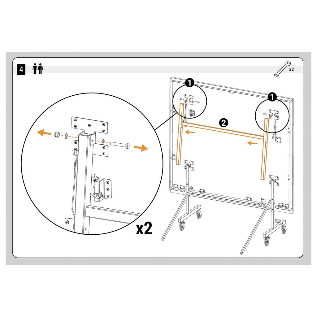 Player-Side H Foot for TTT130 and TTT130.2 Table Tennis Tables