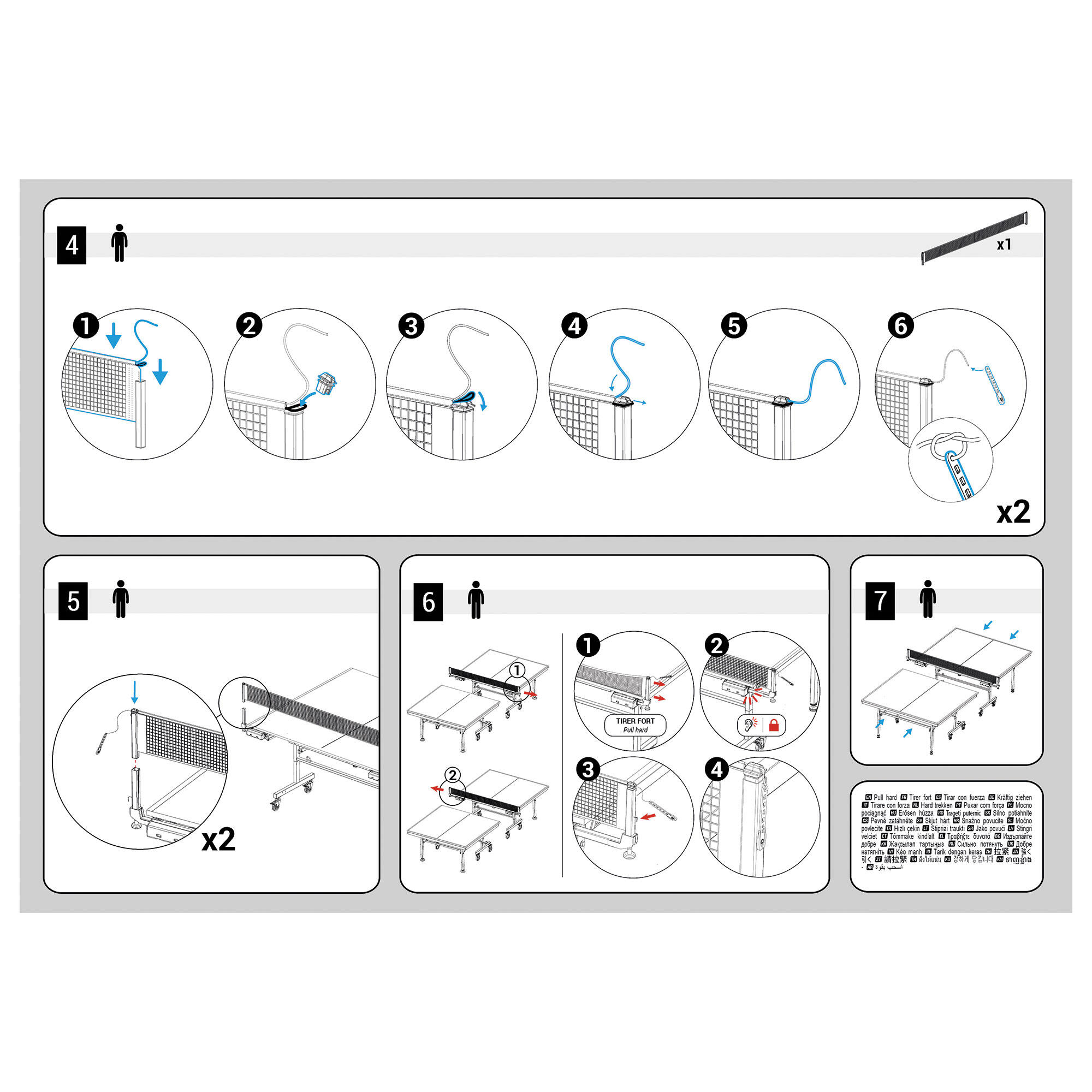Retractable Net for Table Tennis Table TTT 130 Indoor.2 3/3