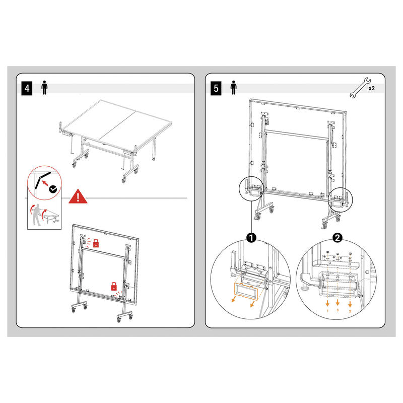 Pé em T para as mesas de ping pong PONGORI TTT130.2