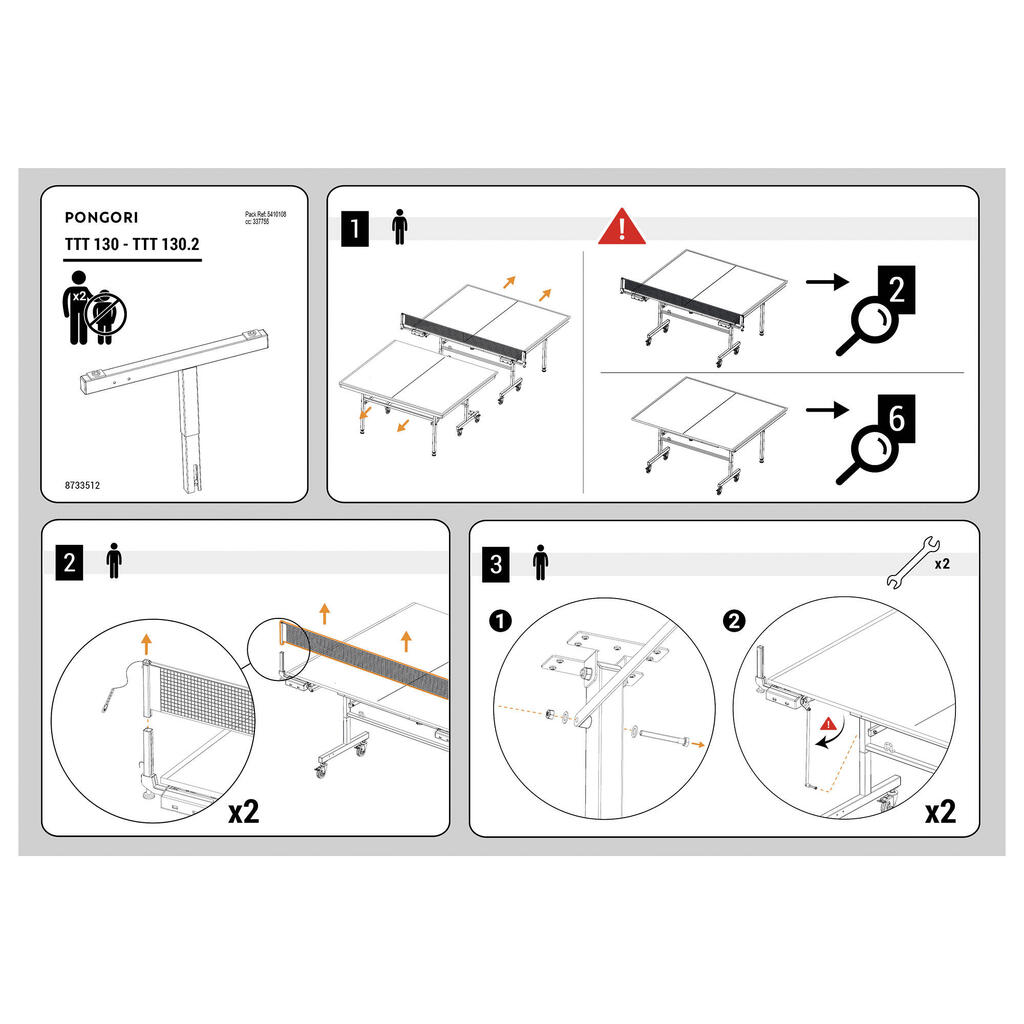 T-Leg for Pongori TTT130.2 Table Tennis Tables