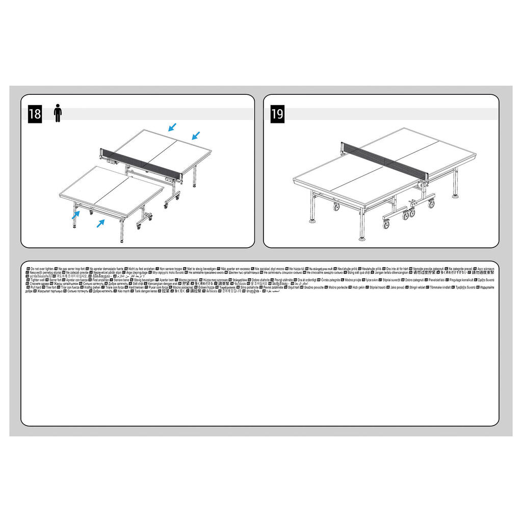 Net-Side H Foot for a TTT130 and TTT130.2 Table Tennis Table