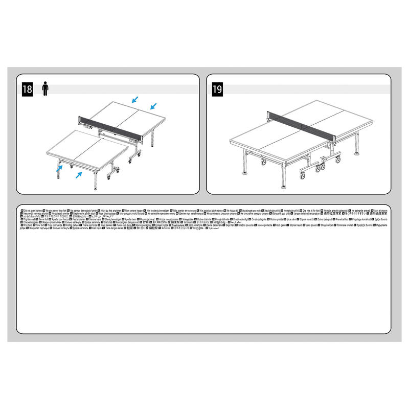 Pata en H lado red para mesa de ping pong TTT130 y TTT130.2