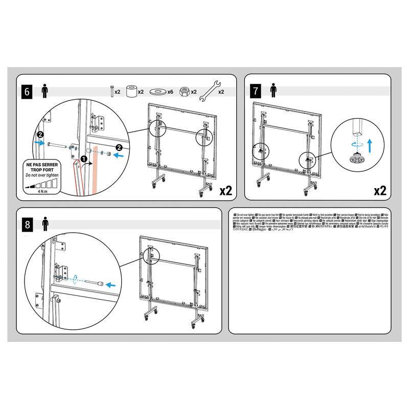 Pata en H (lado jugador) para las mesas de ping pong TTT130 y TTT130.2.