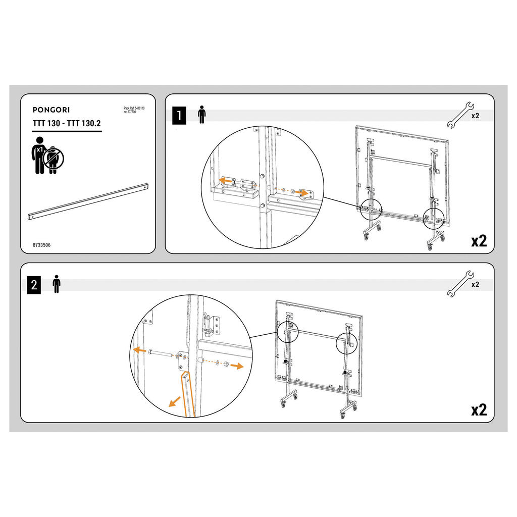 Priečna tyč na stolnotenisový stôl Pongori TTT130 a TTT130.2